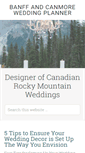 Mobile Screenshot of banffandcanmoreweddingplanner.com