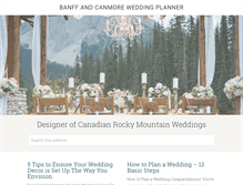 Tablet Screenshot of banffandcanmoreweddingplanner.com